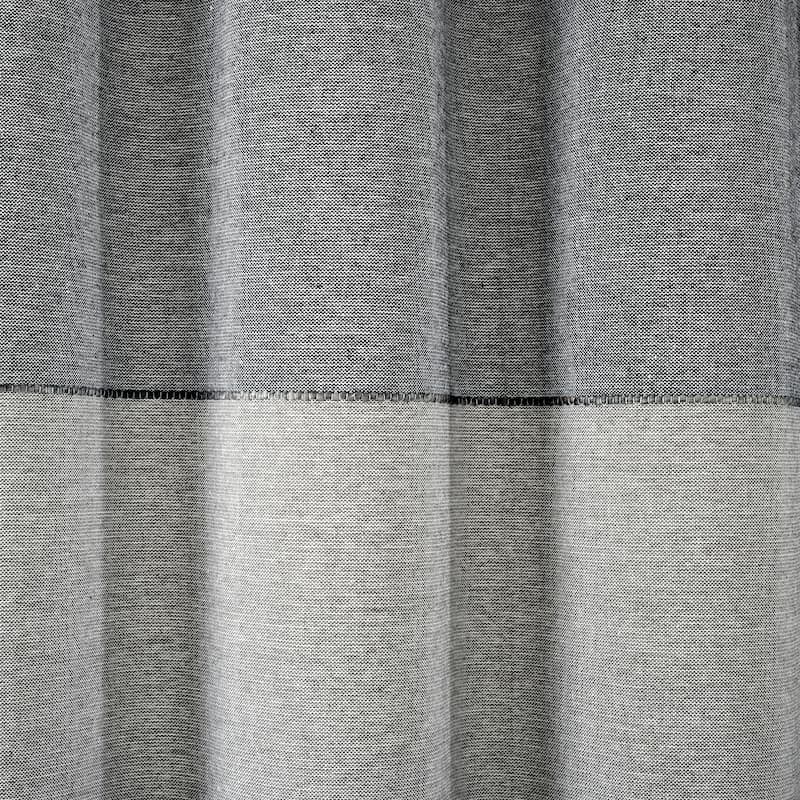 Lush Decor Color Block Ombre Yarn Dyed Eco-Friendly Recycled Cotton Shower Curtain Single