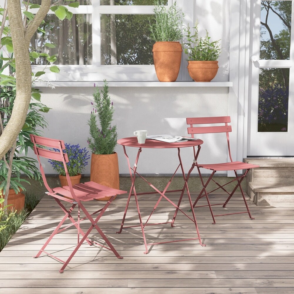 Pale pink store bistro set