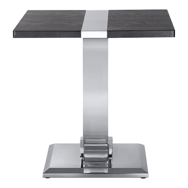 Furniture of America Carra Modern 3-Piece Stainless Steel O-Shaped Trestle Base Coffee Table Set