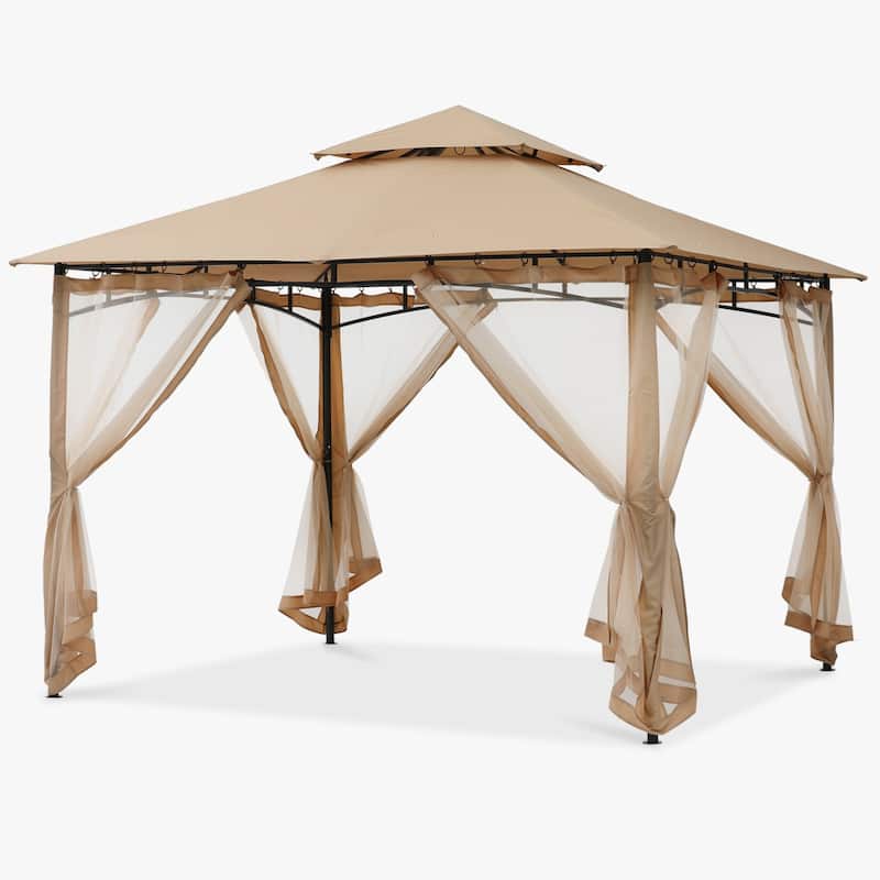 ABCCANOPY Patio Outdoor Gazebo for Double Roof Soft Canopy
