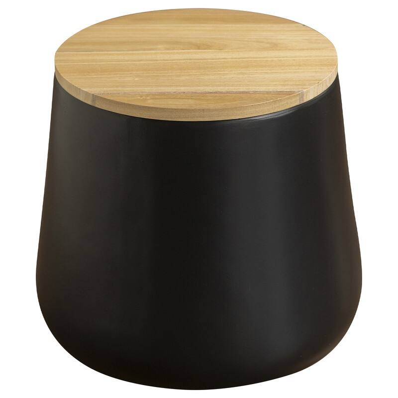 Orunel Modern Fiberstone Side Table with MDF Top and Painted Finish for Living Rooms, Patios, Balconies