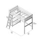 preview thumbnail 10 of 31, Max and Lily Twin Size High Loft Bed with Bookcase