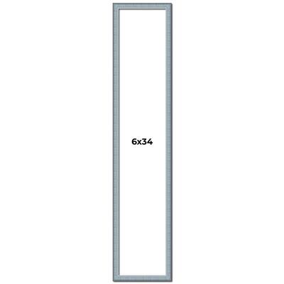 6x34 Frame Rustic Sky Blue Solid Wood Picture Frame | 0.75 Inch