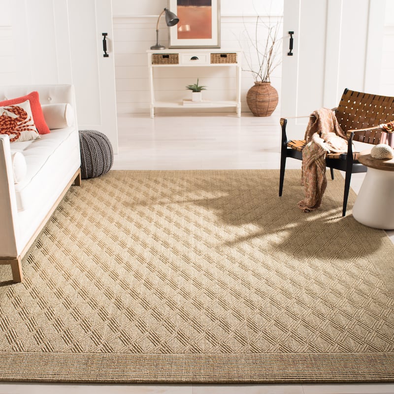 SAFAVIEH Palm Beach Tadako Trellis Sisal/ Jute Rug - 10' x 14' - Sand