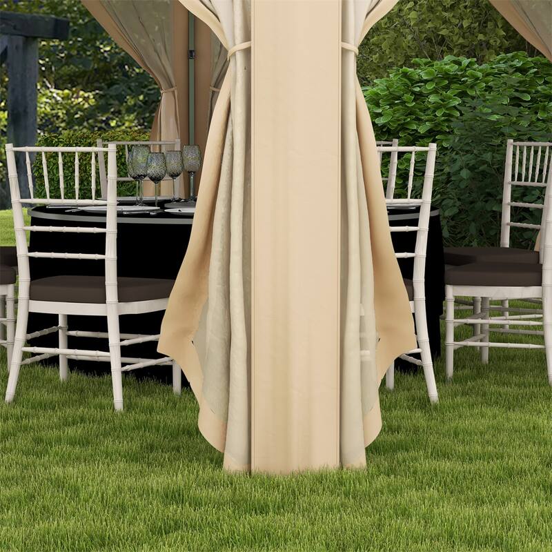 Outsunny 13' x 13' Pop Up Gazebo,Hexagonal Canopy Shelter, Event Tent