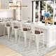 Andeworld farmhouse bar stools ,counter height bar stools set of 4 - Set of 4