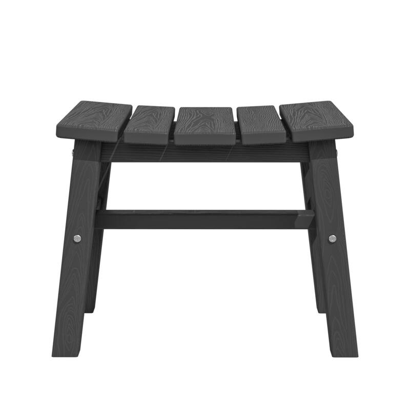 Outdoor Patio HDPE Ottoman Footstool, Extra Seat