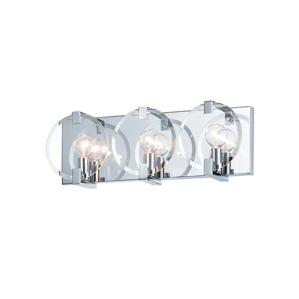 Looking Glass 3-Light 18.25" Wide Polished Chrome Wall Sconce. Opens flyout.