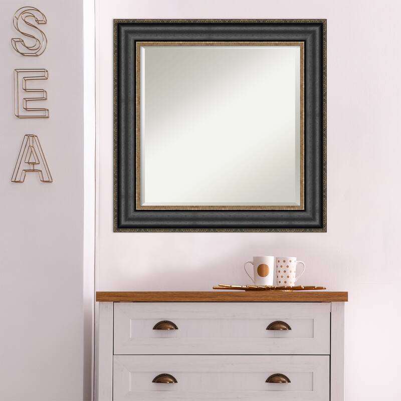Beveled Wall Mirror - Thomas Black Bronze Frame - Thomas Black Bronze
