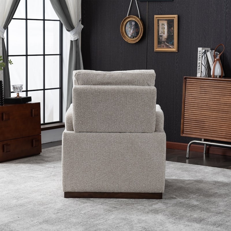 Modern Boucle Fabric Upholstered Accent Arm Chair for Living Room