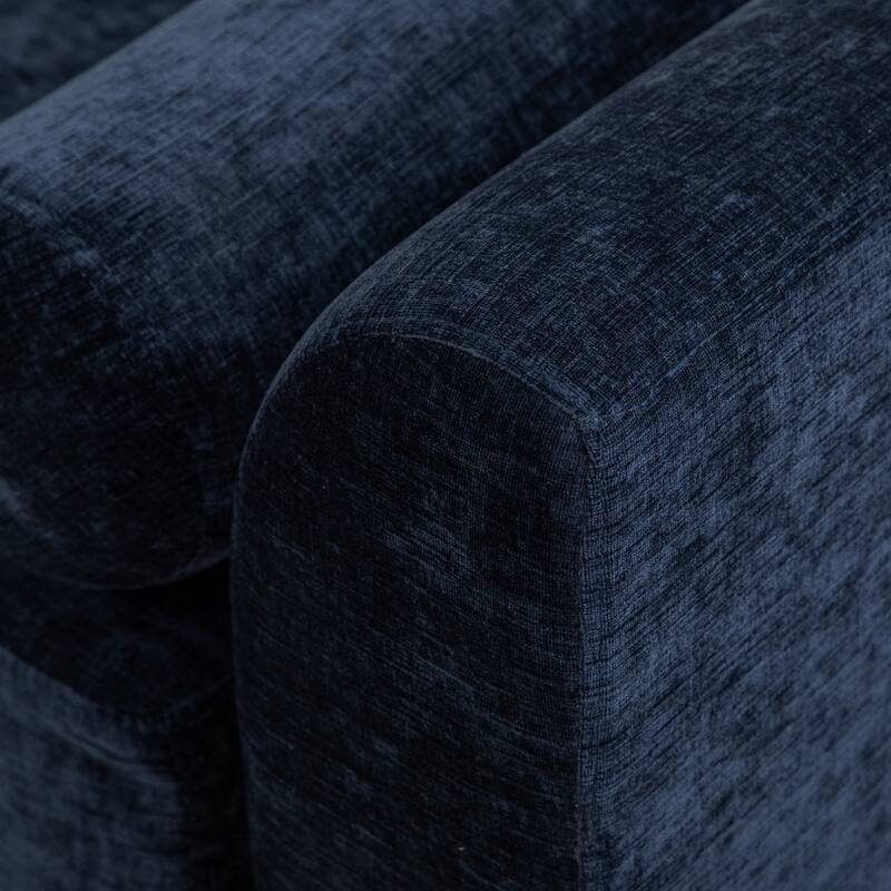 90.55" Wide Modern Bench,Window-side Bench with Armrests,Chenille Chaise Lounge Couch with 2 Bolster Pillows