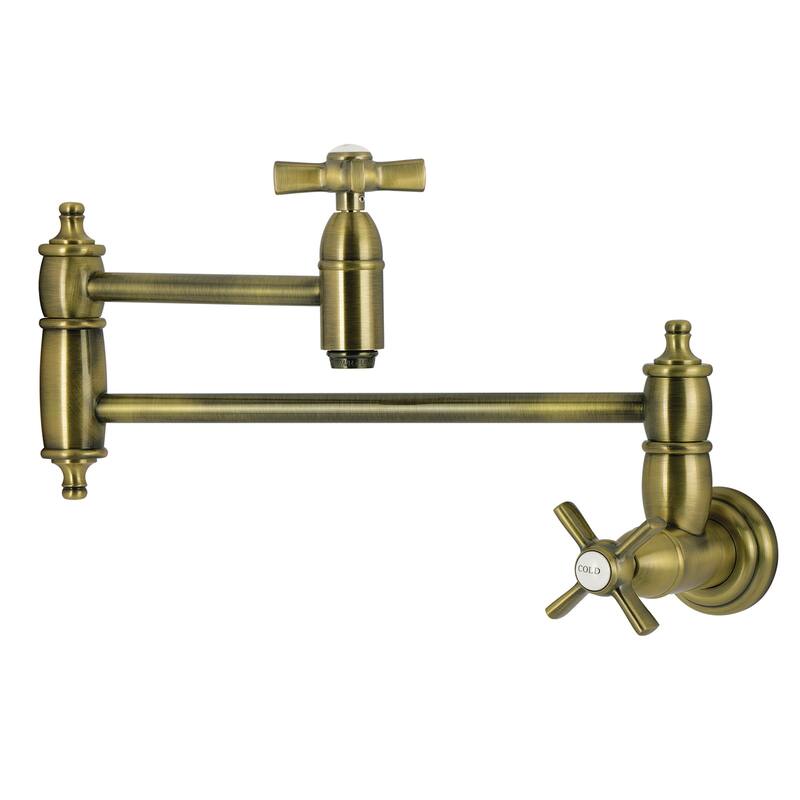 Kingston Brass KS310.ZX Millennium 3.8 GPM Wall Mounted Single Hole - Antique Brass