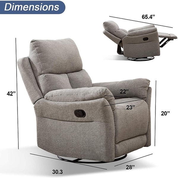 dimension image slide 0 of 2, Prelife Fabric Manual Overstuffed Nursery Glider Rocking Chairs