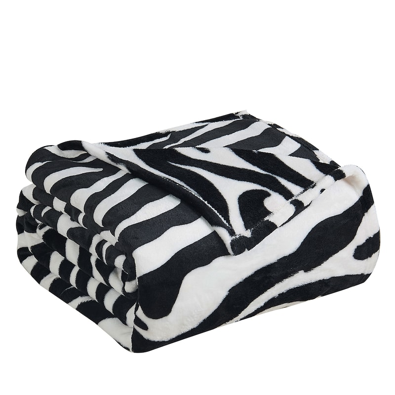 Lightweight Printed Safari Animal Flannel Fleece Blanket