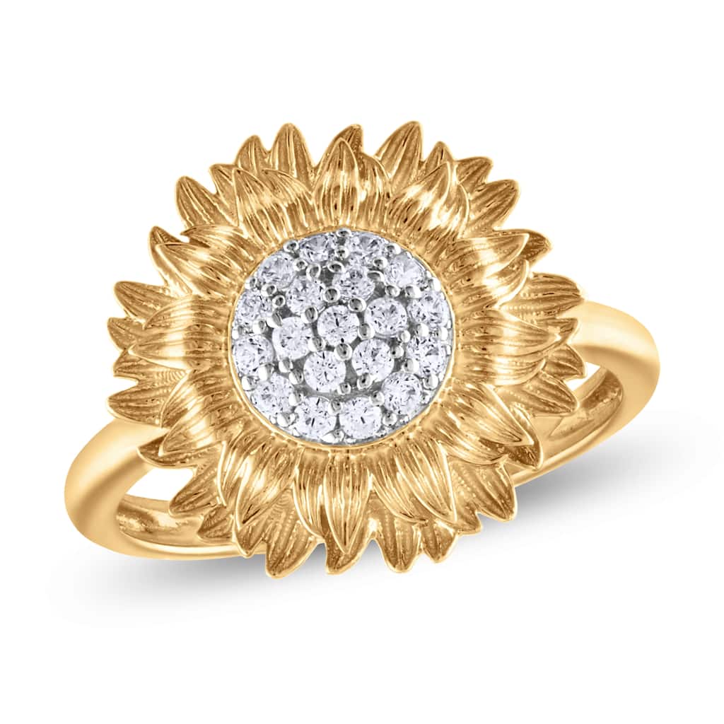 Calista - 1/5 Cttw Natural Diamond 10KT Yellow Gold Ring