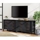 preview thumbnail 2 of 4, Wood Dresser for Bedroom with Fabric Drawer, Classic Storage Organizer
