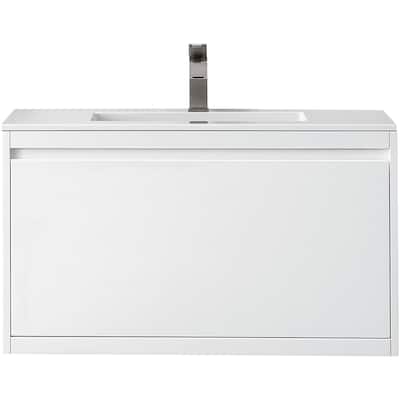 James Martin Vanities 805-V35.4-GW Mantova 36" Wall Mounted Single