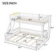 preview thumbnail 9 of 22, Solid Wood Bunk Bed with Ladder and Fence Guardrails, Twin XL over Queen Size Floor Bunk Bedframe with Slats Support