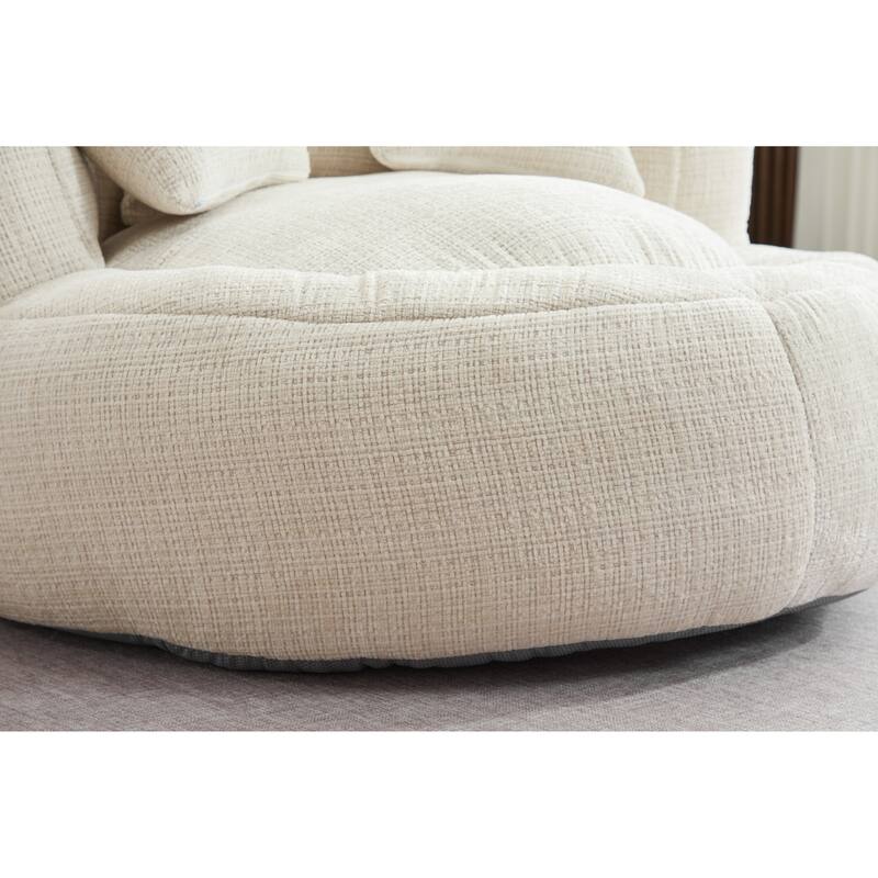 Foam Bean Bag Chairs for Adults/Teens with Filling,Bean Bag Lazy Sofa with Ultra Soft Chenille Cover,Round Bean Bag,Indo