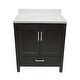 preview thumbnail 140 of 146, Nevado 37" Bathroom Vanity with Cultured Marble Vanity Top Sink in White with White Basin Brown - White with