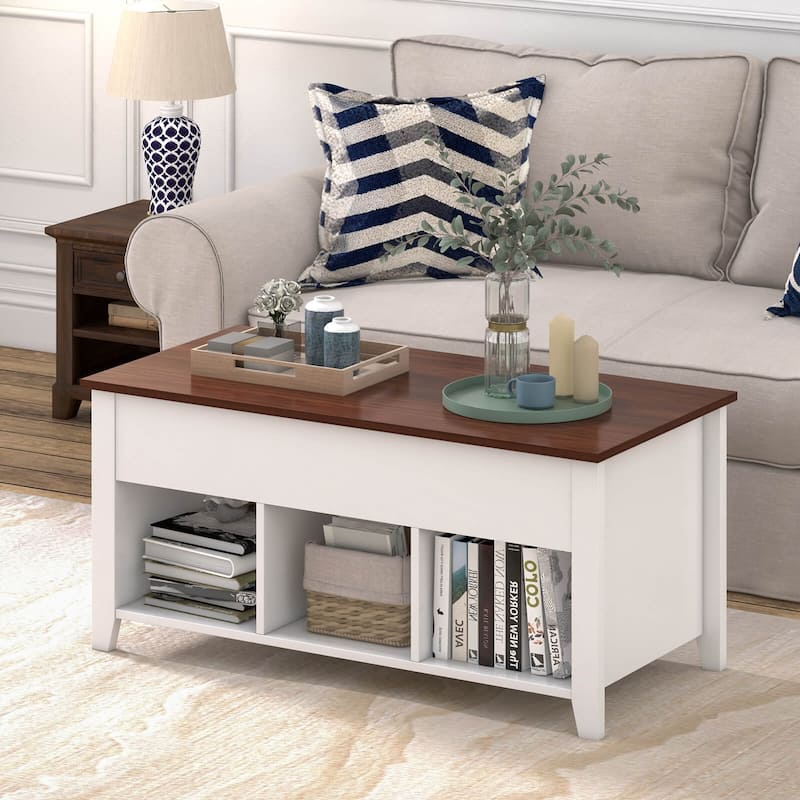 Costway Lift Top Coffee Table w/ Hidden Compartment and Storage
