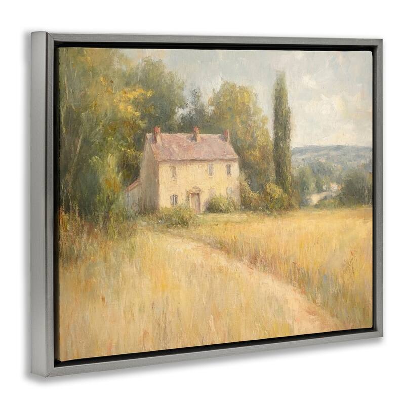 Stupell Hide Away Cottage House Framed Floater Canvas Wall Art Design By Petal Prints Design
