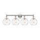 preview thumbnail 7 of 28, Innovations Lighting Athens Water Glass - 4 Light 35" Bath Vanity Light. Clear/Polished Nickel