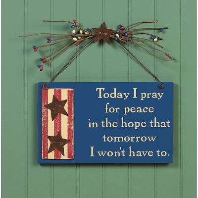 Wooden “Pray For Peace” Sign, Fourth of July, Home Decor, Wall Decor, 3 Pieces