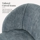 preview thumbnail 8 of 8, 21.5" Wide Upholstered Swivel Barrel Vanity Stool with Pedestal Base