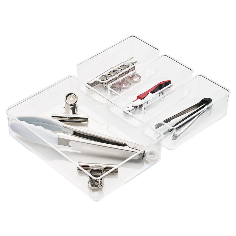 Sorbus Clear Drawer Organizer Set for Kitchen Storage (4-Piece)