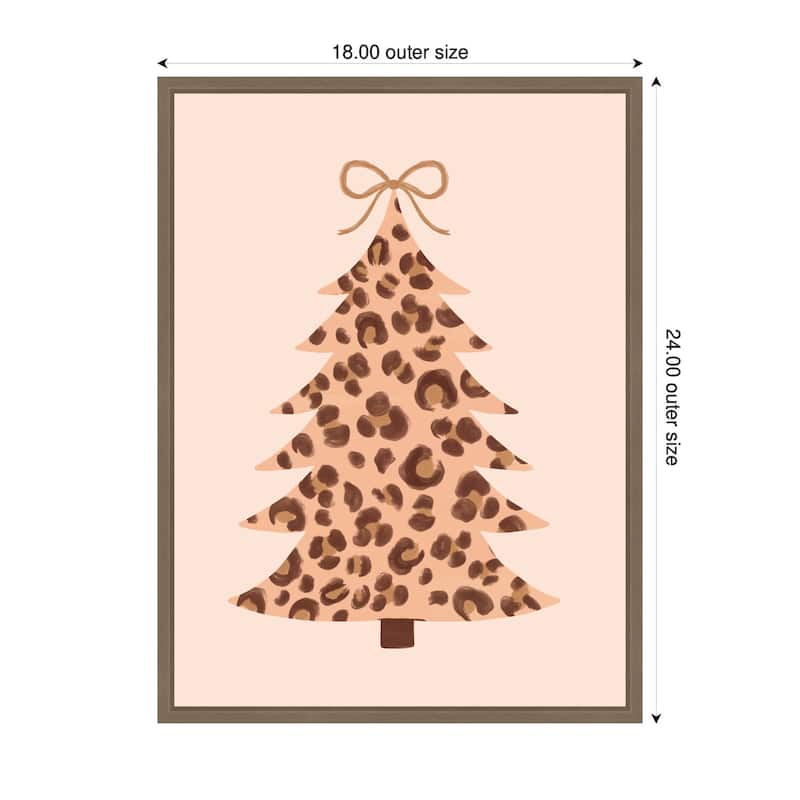 Kate and Laurel Sylvie Framed Canvas Trendy Tree by Aislinn Simmonds Duchess Plum