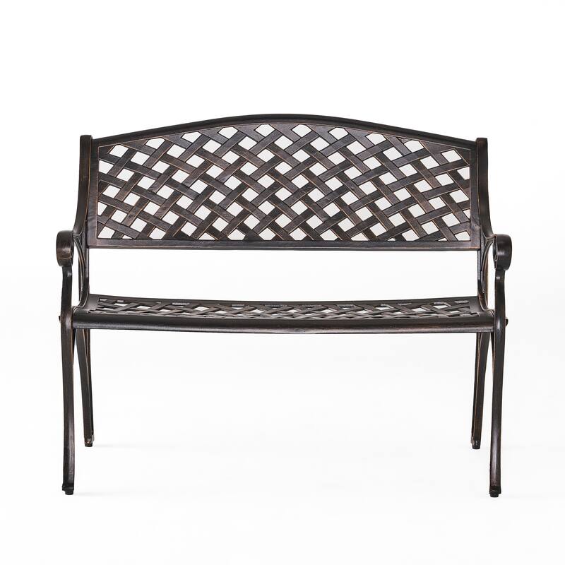 Cozumel Copper Cast Aluminum Bench by Christopher Knight Home