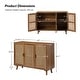preview thumbnail 43 of 55, Filippo Traditional Rattan 3-Door Sideboard Cabinet by HULALA HOME