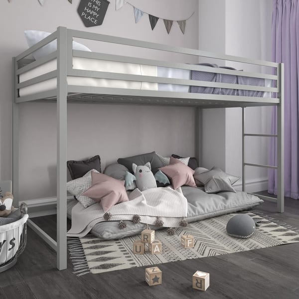 slide 2 of 20, Avenue Greene Macie Twin Metal Junior Loft Bed