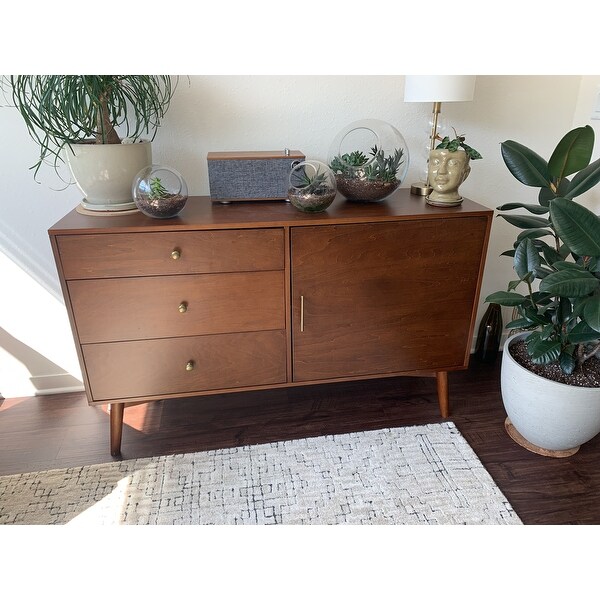 Middlebrook Saltor Walnut Finish 52-inch Mid-century Buffet ...