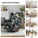 preview thumbnail 15 of 44, Gastone Transitional Floral Fabric Nursery Recliner with Curved Arms by HULALA HOME(Set of 2)