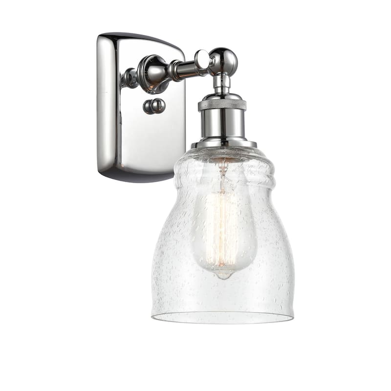 Innovations Lighting Ellery 9" Tall Bathroom Sconce - Polished Chrome / Seedy