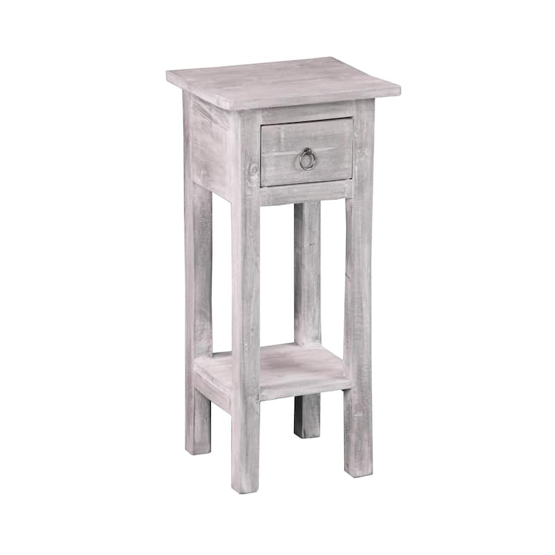 Solid Distressed Narrow Side Table - 25.75" - Gray