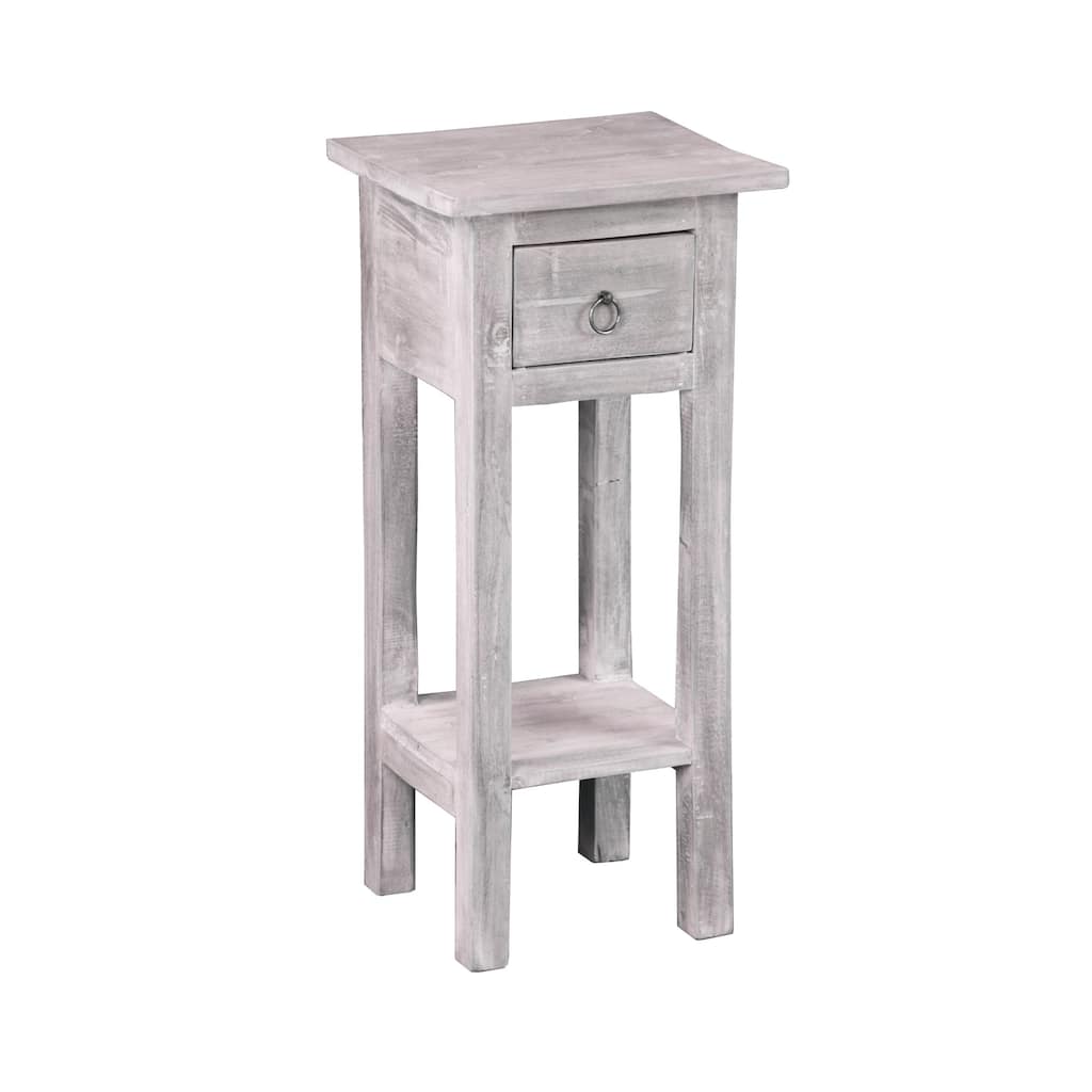 Solid Distressed Narrow Side Table - 25.75" - Gray