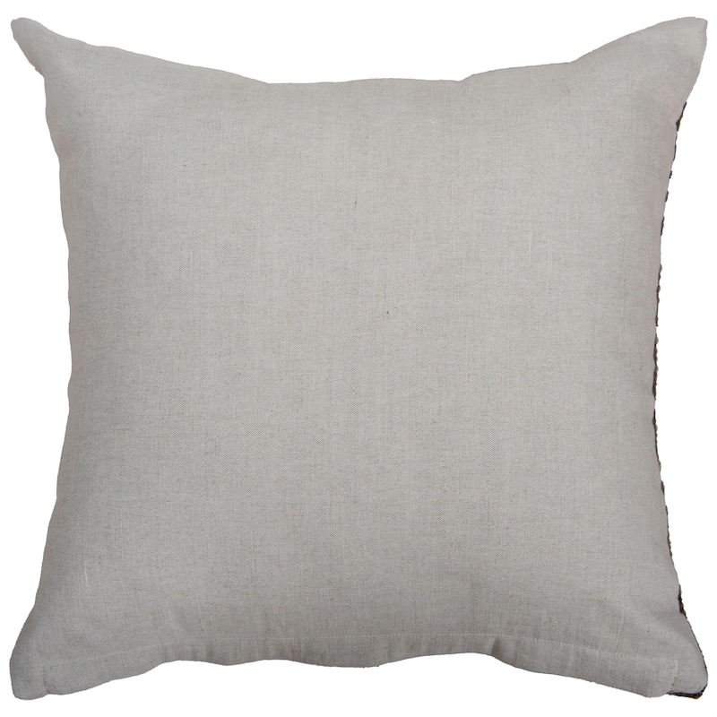 Rizzy Home Natural/Brown Flair Throw Pillow, 22x22