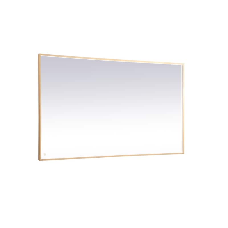 Indigo Home 42x72 inch LED mirror with adjustable color temperature - Brass