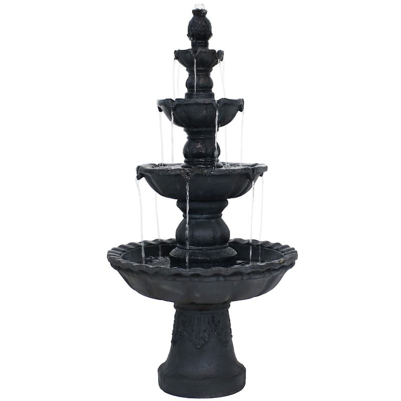 Sunnydaze Flower Blossom 3 Tiered Electric Fountain Lightweight - Choose Color