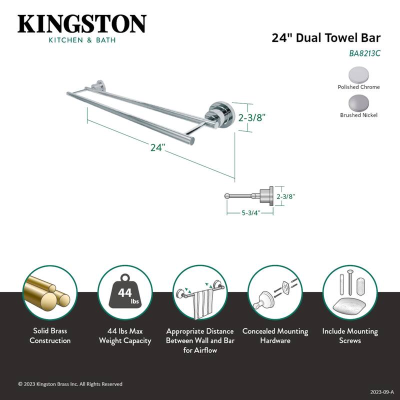 Concord 24-Inch Dual Towel Bar