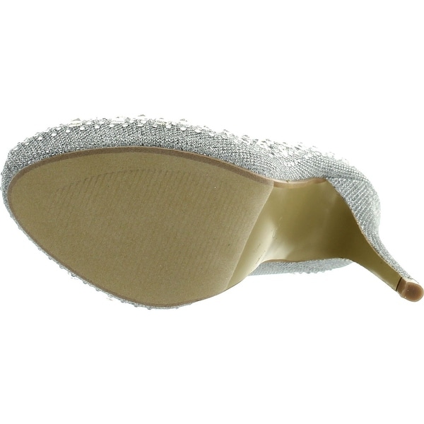 Top Moda Womens Mango-25 Rhinestone Studded Sparkling Platform Stiletto  Heel Dress Pumps - Silver - Overstock - 14312681