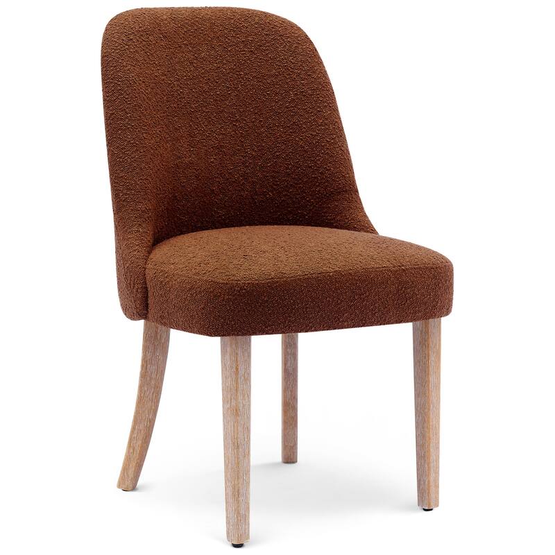 Farmhouse Water and Stain Resistant Boucle Upholstered Side Chair (Set of 6)