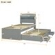 preview thumbnail 13 of 17, Twin XL Size Platform Bed with Storage LED Headboard, Charging Station, Twin Size Trundle and 2 Drawers