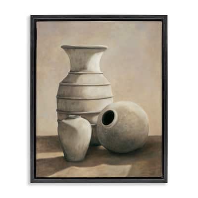 Stupell Traditional Vessels Still Life Framed Floater Canvas Wall Art Design By André Mazo