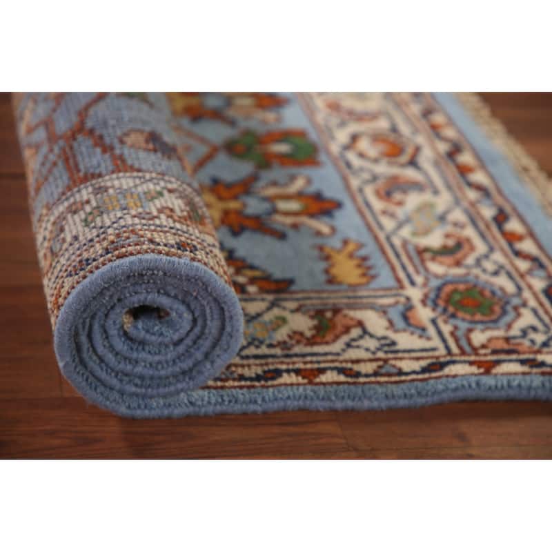 All-Over Floral Heriz Serapi Oriental Accent Rug Handmade Wool Carpet - 3'11"x 5'0"
