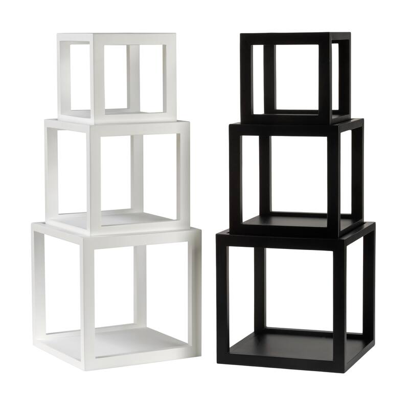 Wood Risers - Set of 3 - White