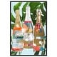 preview thumbnail 1 of 62, "Tropical Champagne Bottles", Tropical Bubbly Bottles Glam Gold Framed Canvas Wall Art Print for Dining Room 11 x 16 - Black